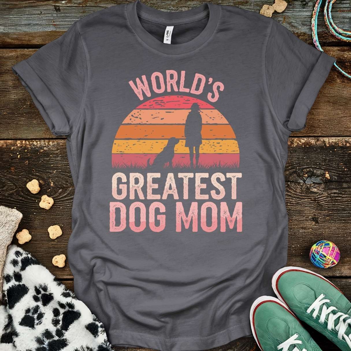 Greatest Dog Mom T-Shirt Charcoal / S T-Shirt