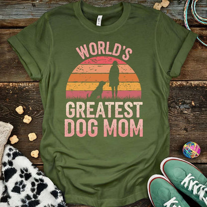 Greatest Dog Mom T-Shirt Military Green / S T-Shirt