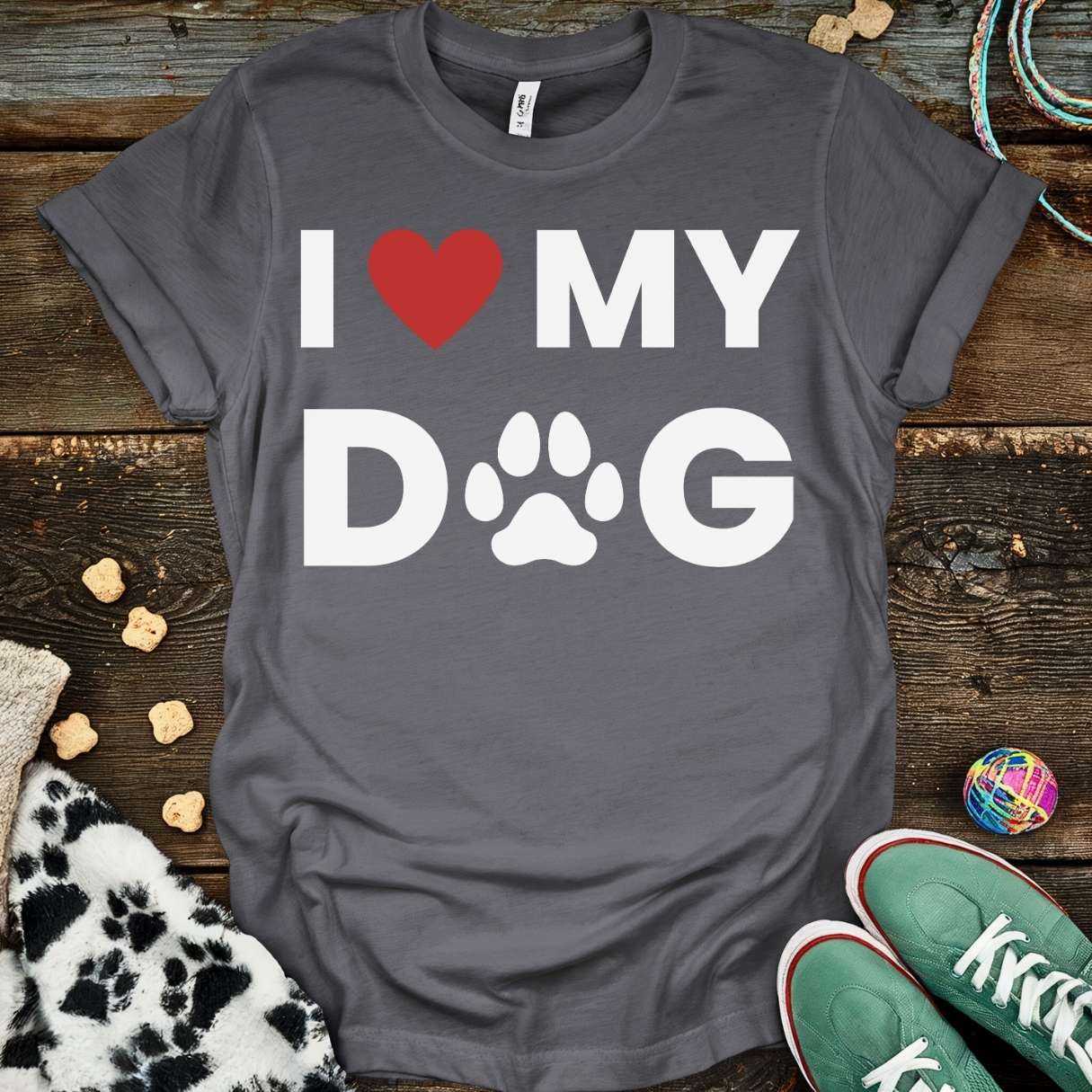 I Love My Dog T-Shirt Charcoal / S T-Shirt