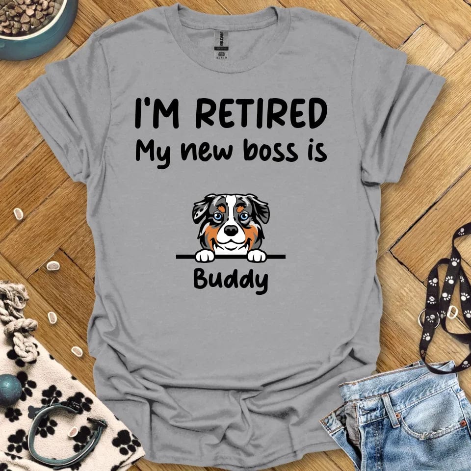 I'm Retired Custom Customizable T-Shirt / Sport Grey / S Customizer