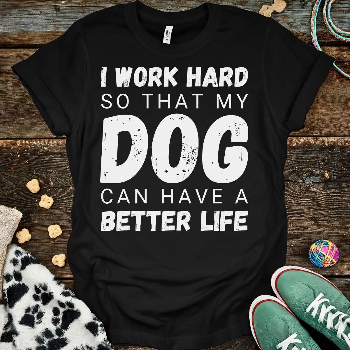 I Work Hard T-Shirt Black / S T-Shirt