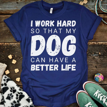 I Work Hard T-Shirt Navy / S T-Shirt