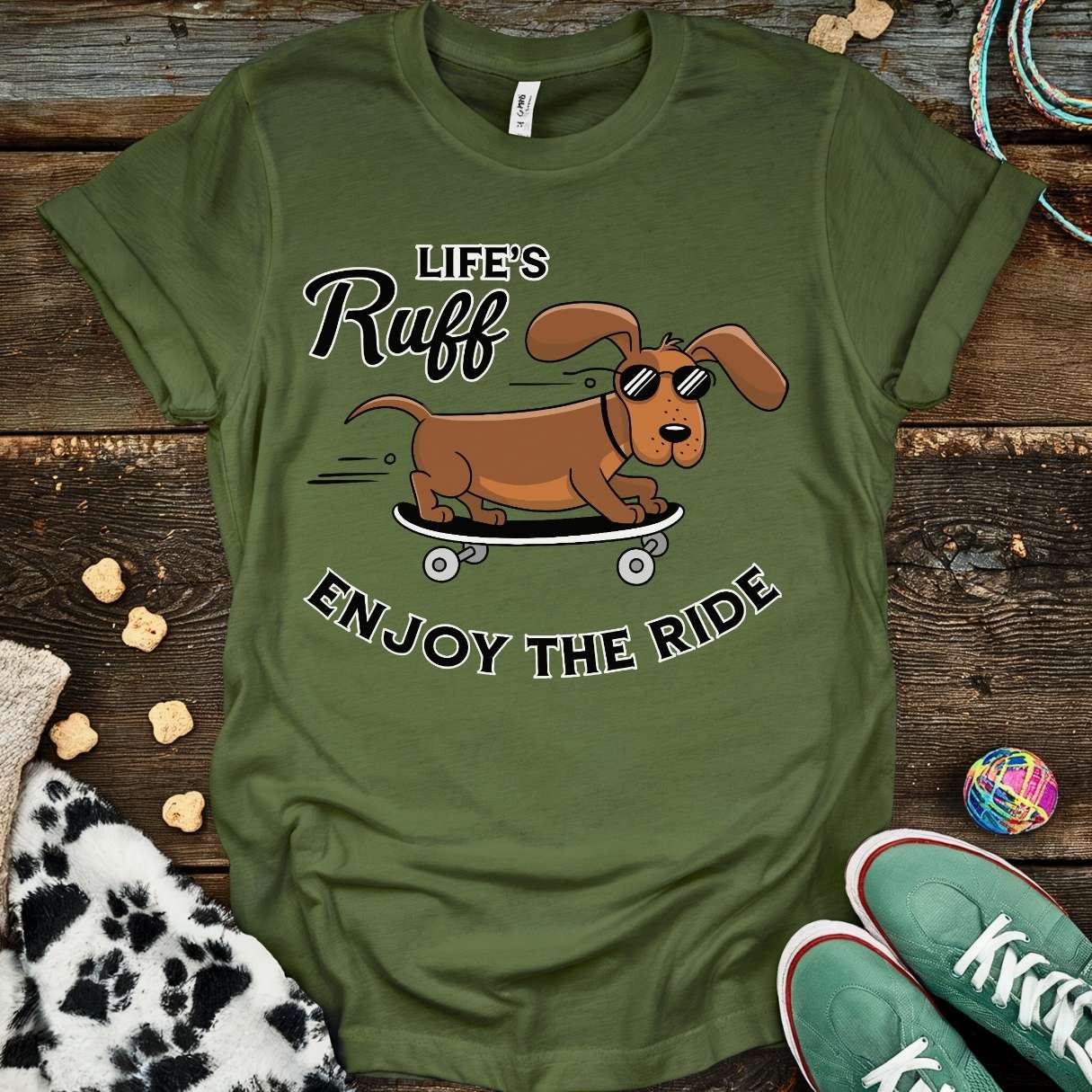 Life's Ruff T-Shirt Military Green / S T-Shirt