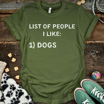 List Of People T-Shirt Military Green / S T-Shirt