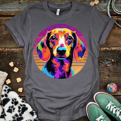 Neon Dachshund T-Shirt Charcoal / S T-Shirt