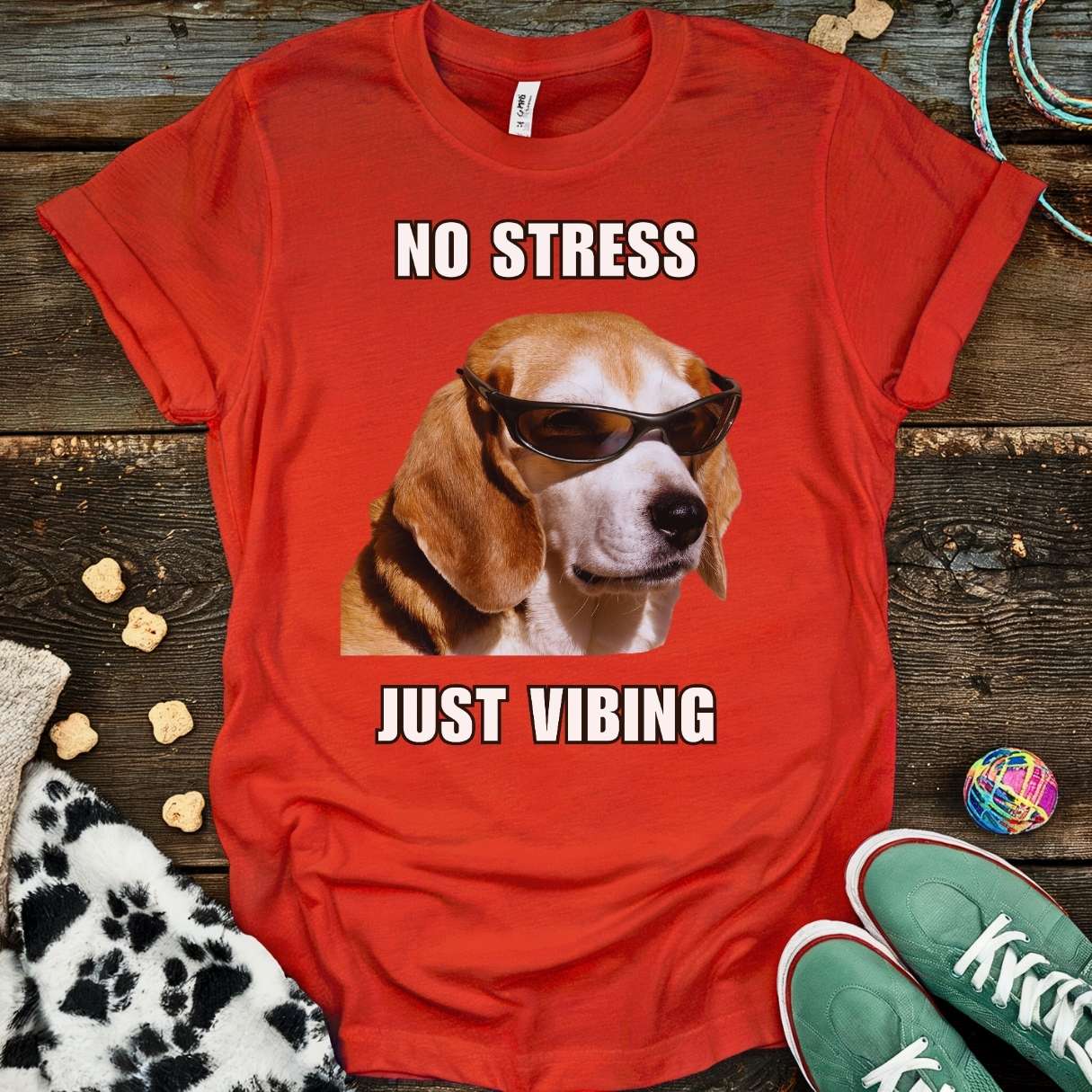 No Stress T-Shirt Red / S T-Shirt