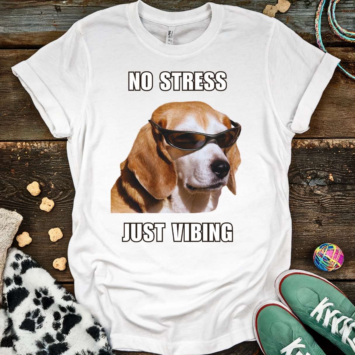 No Stress T-Shirt White / S T-Shirt