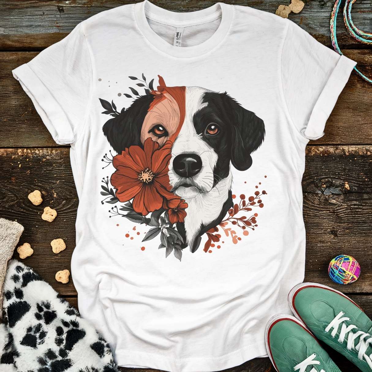 Orange Flower T-Shirt White / S T-Shirt