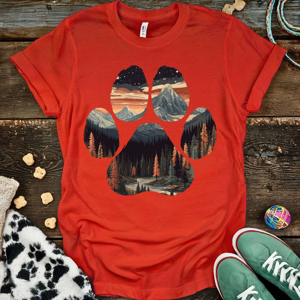 Outdoor Paw - Fall T-Shirt Red / S T-Shirt