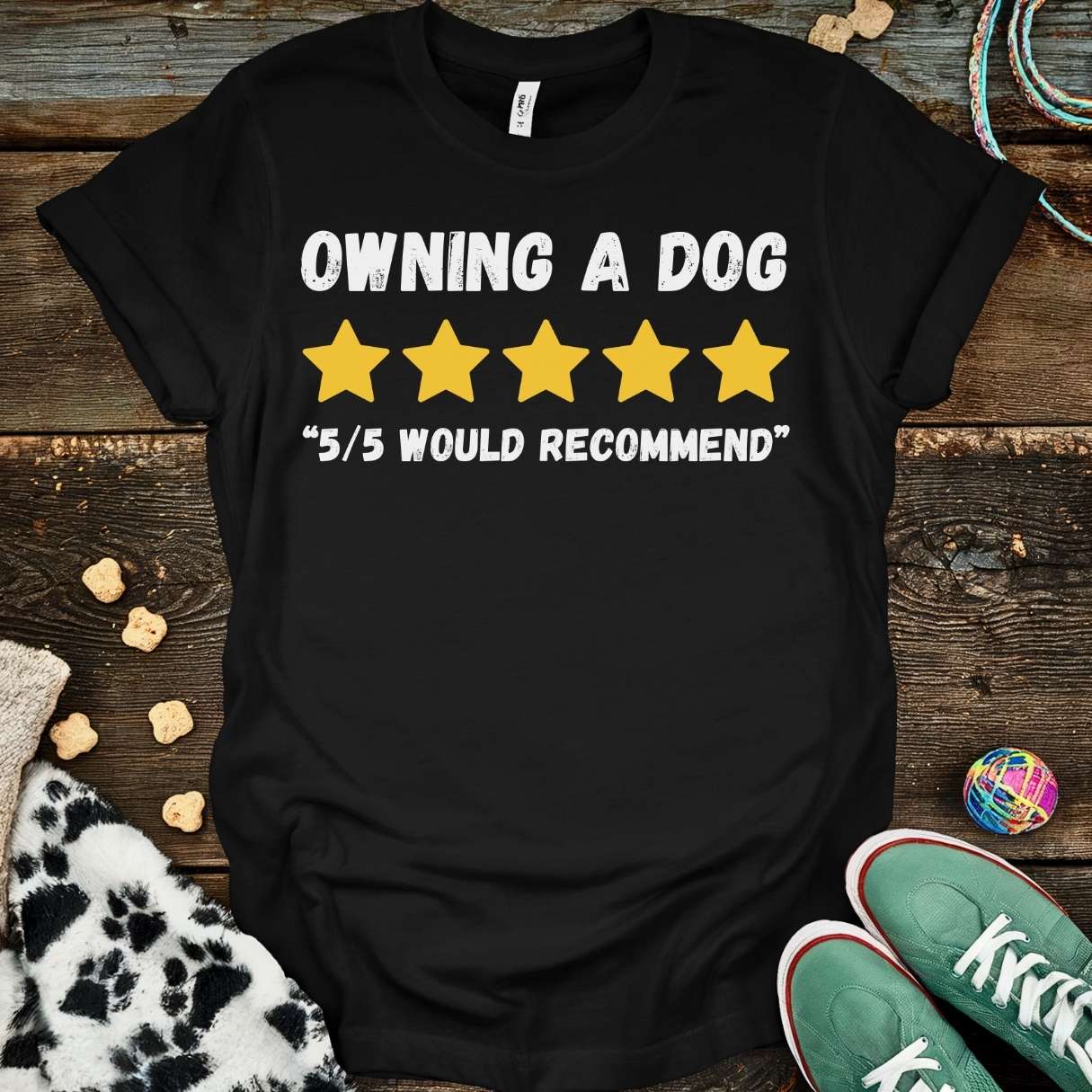 Owning A Dog T-Shirt Black / S T-Shirt