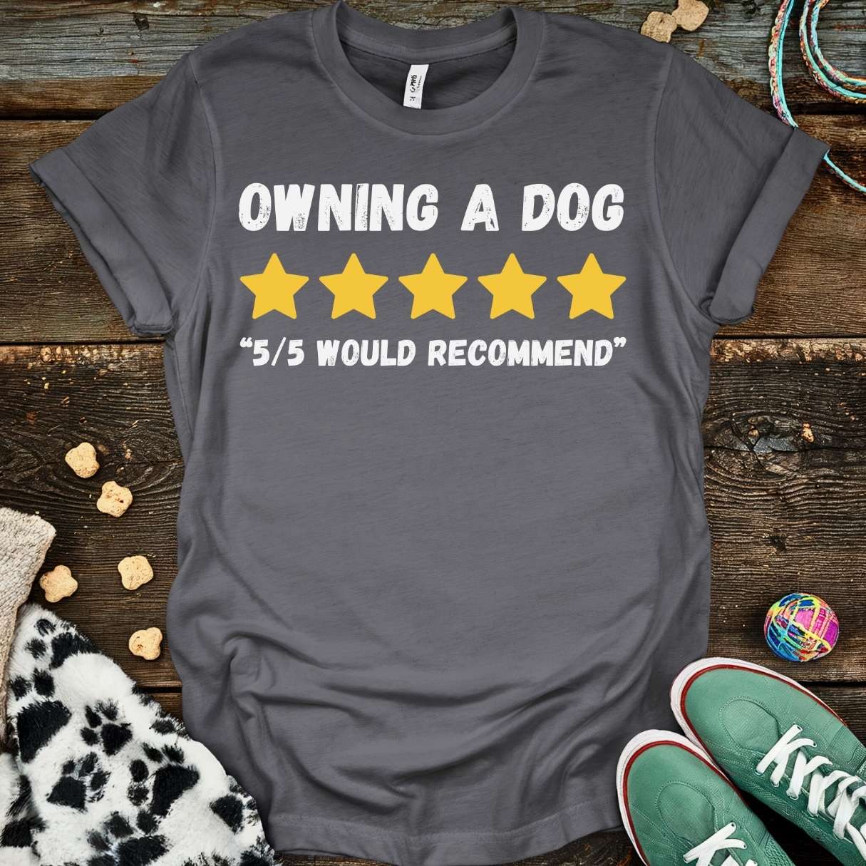 Owning A Dog T-Shirt Charcoal / S T-Shirt