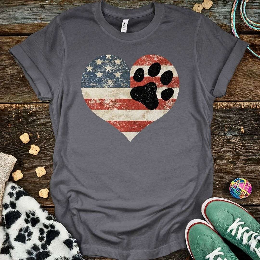 Paw Flag T-Shirt Charcoal / S T-Shirt