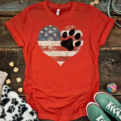 Paw Flag T-Shirt Red / S T-Shirt