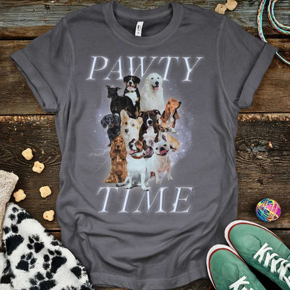 Pawty Time Bootleg T-Shirt Charcoal / S T-Shirt