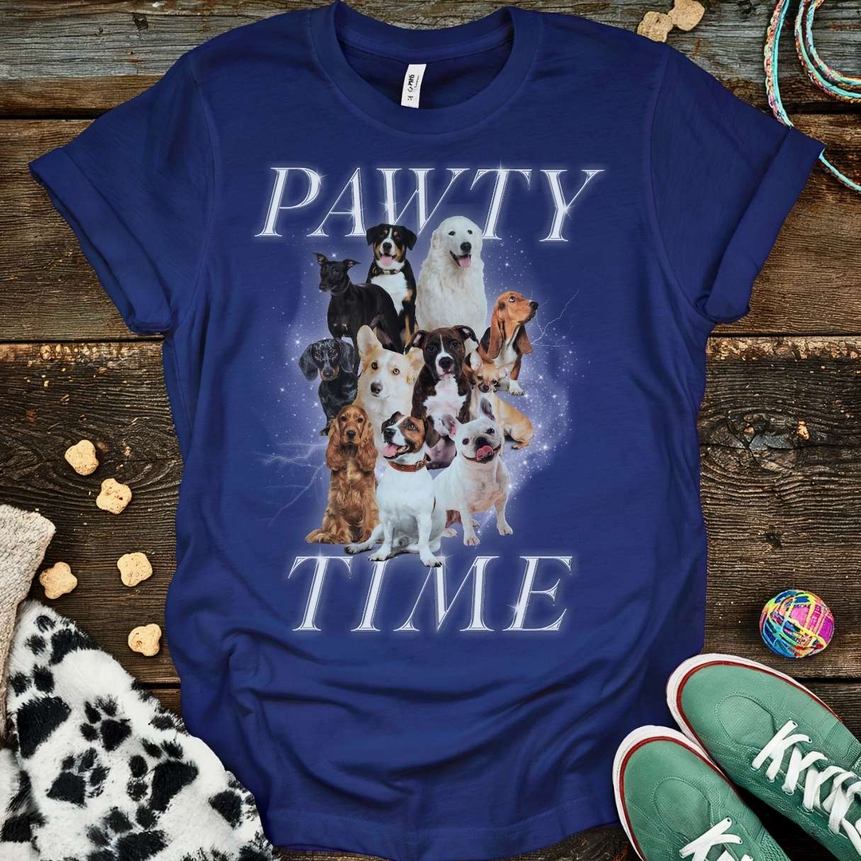 Pawty Time Bootleg T-Shirt Navy / S T-Shirt