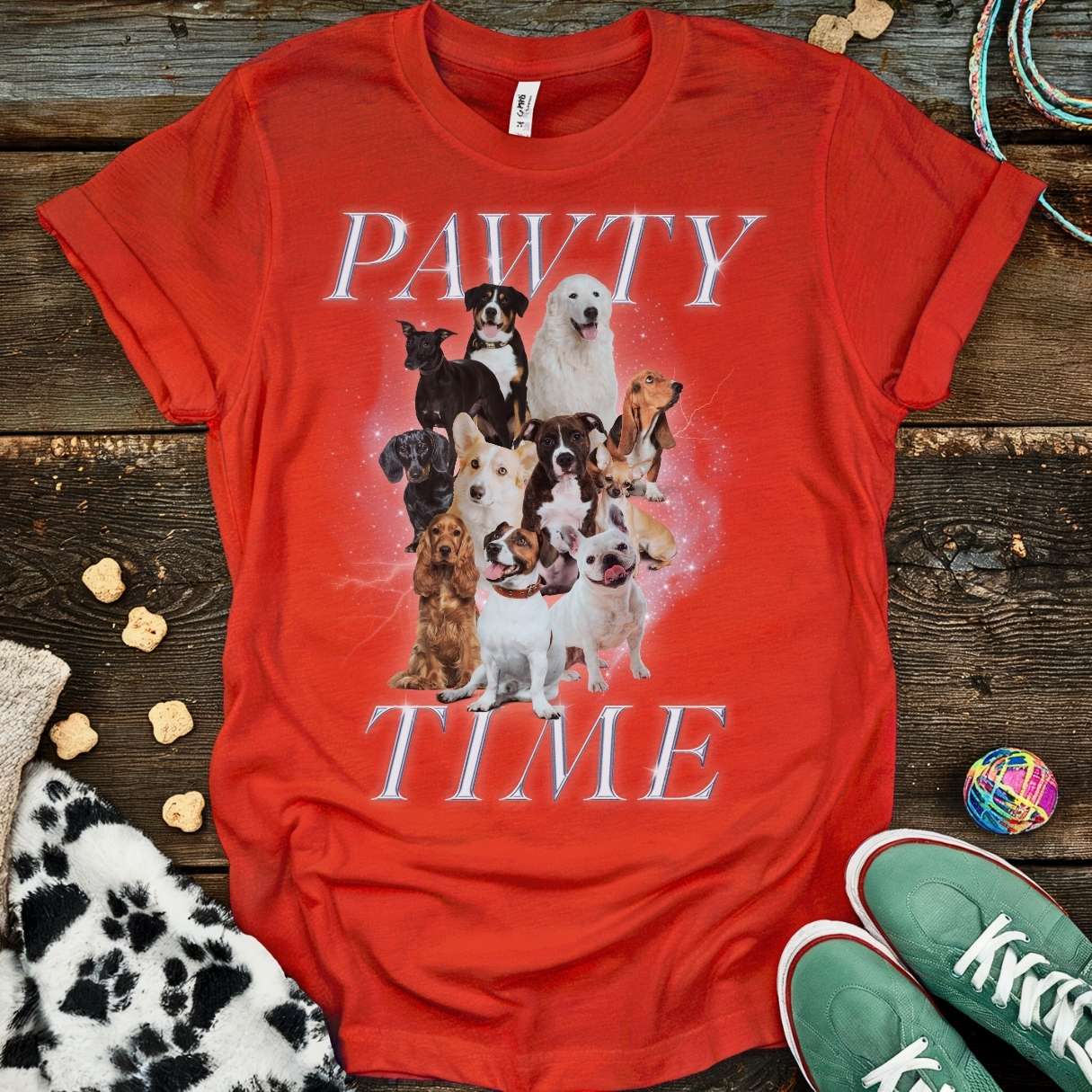 Pawty Time Bootleg T-Shirt Red / S T-Shirt