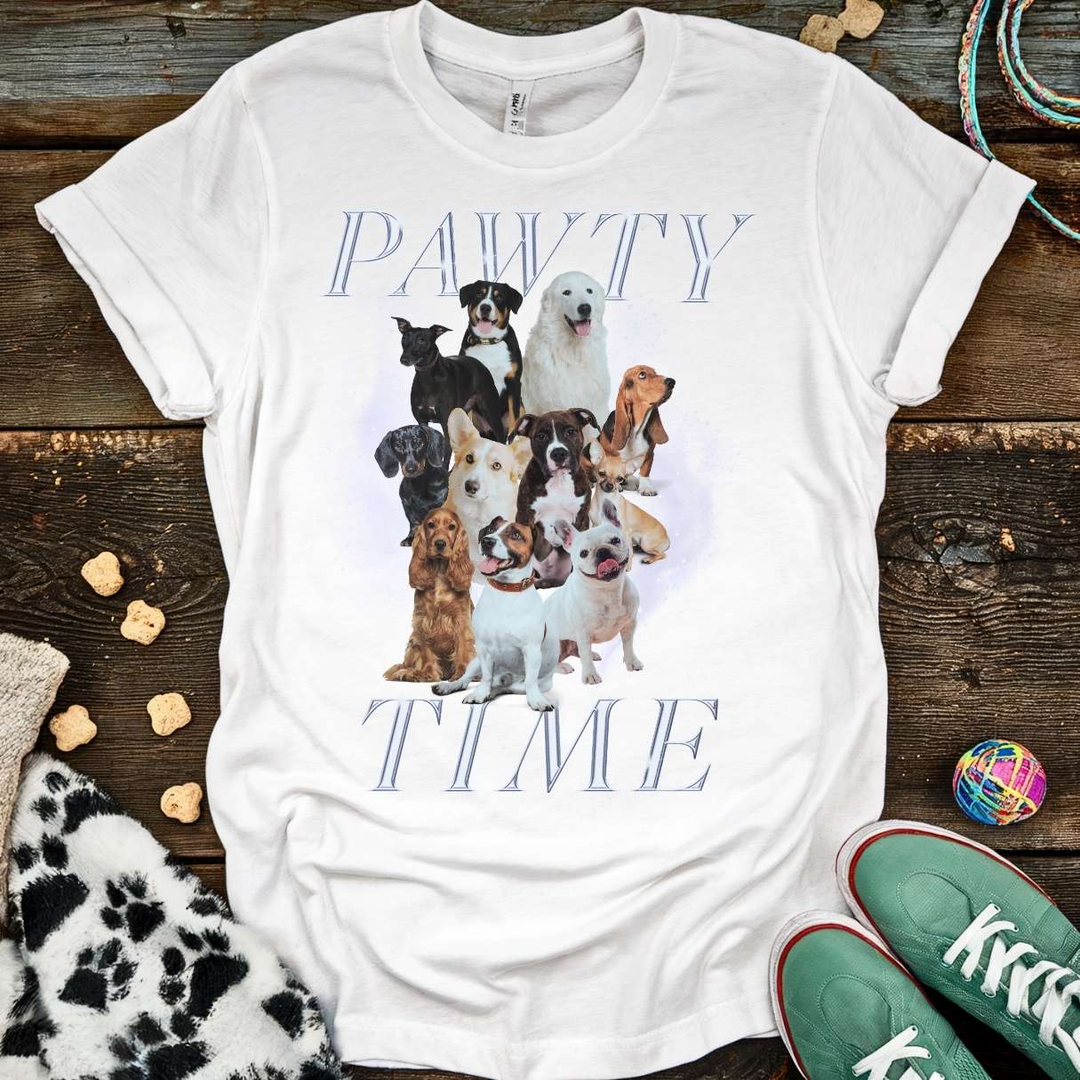 Pawty Time Bootleg T-Shirt White / S T-Shirt