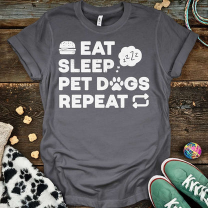 Pet Dogs Repeat T-Shirt Charcoal / S T-Shirt