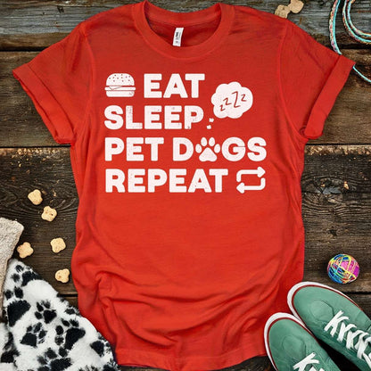 Pet Dogs Repeat T-Shirt Red / S T-Shirt