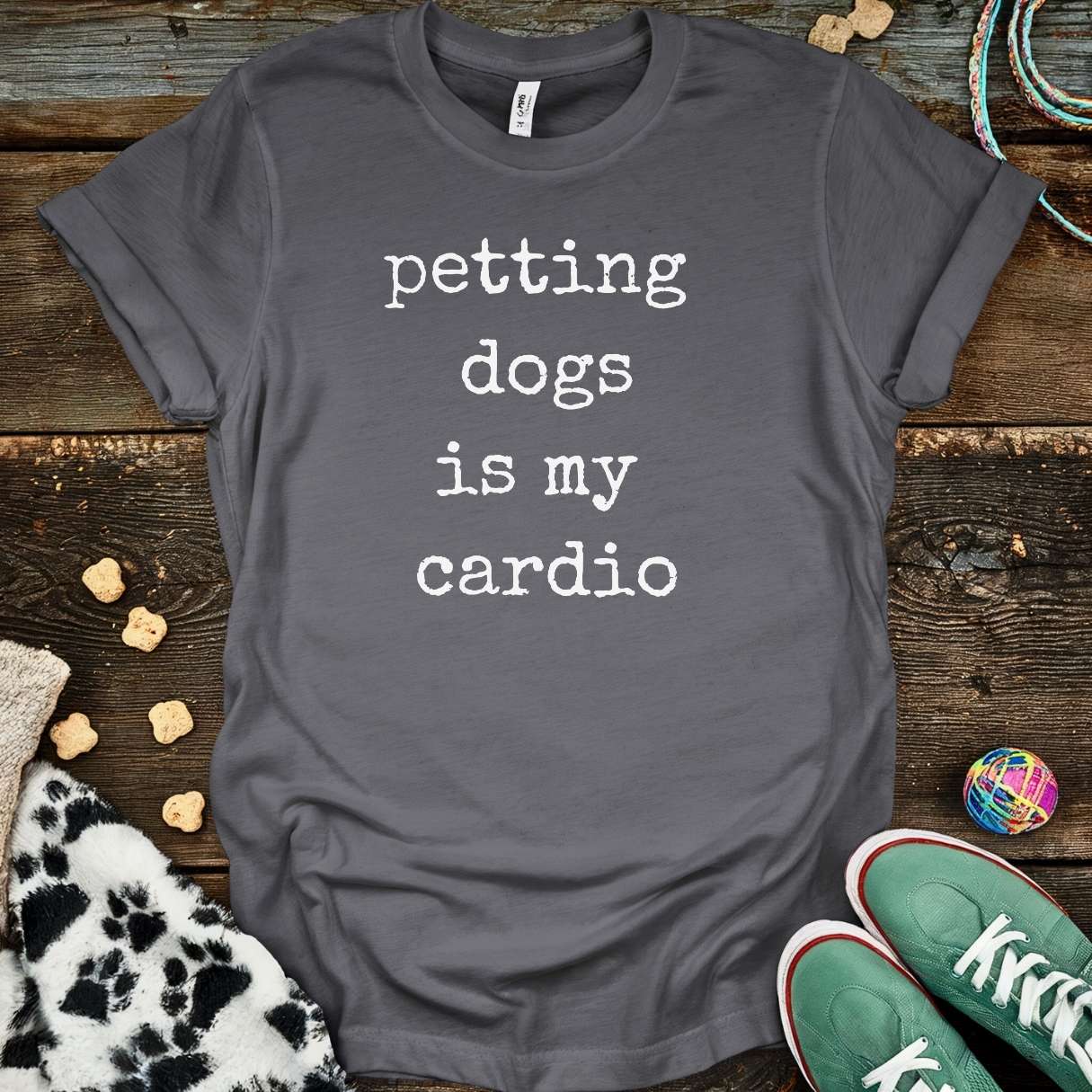 Petting Dogs T-Shirt Charcoal / S T-Shirt