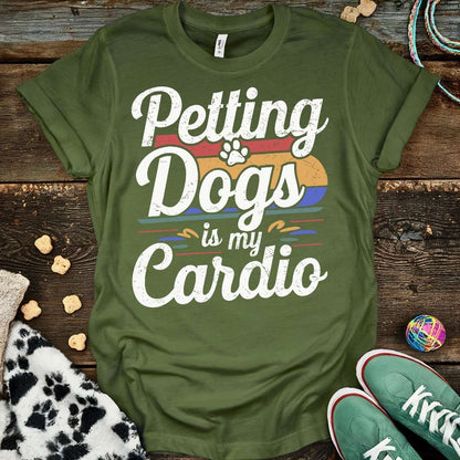 Petting Dogs Vintage T-Shirt Military Green / S T-Shirt