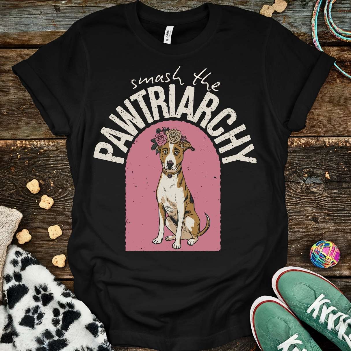 Pink Pawtriarchy T-Shirt Black / S T-Shirt