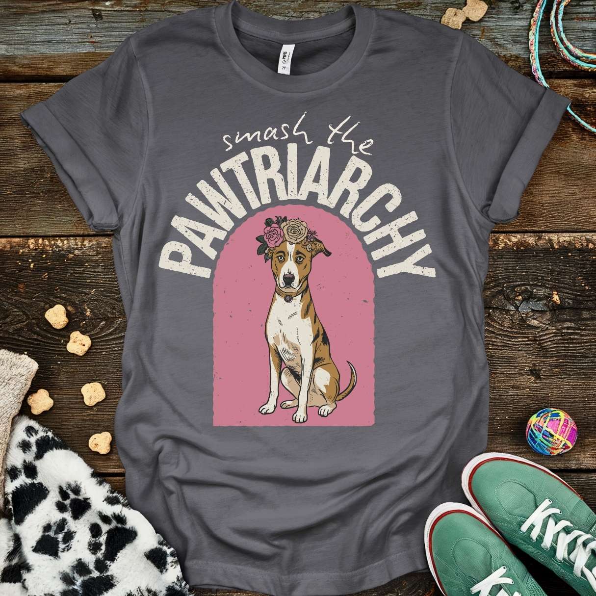 Pink Pawtriarchy T-Shirt Charcoal / S T-Shirt