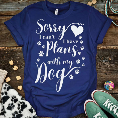 Plans With My Dog T-Shirt Navy / S T-Shirt