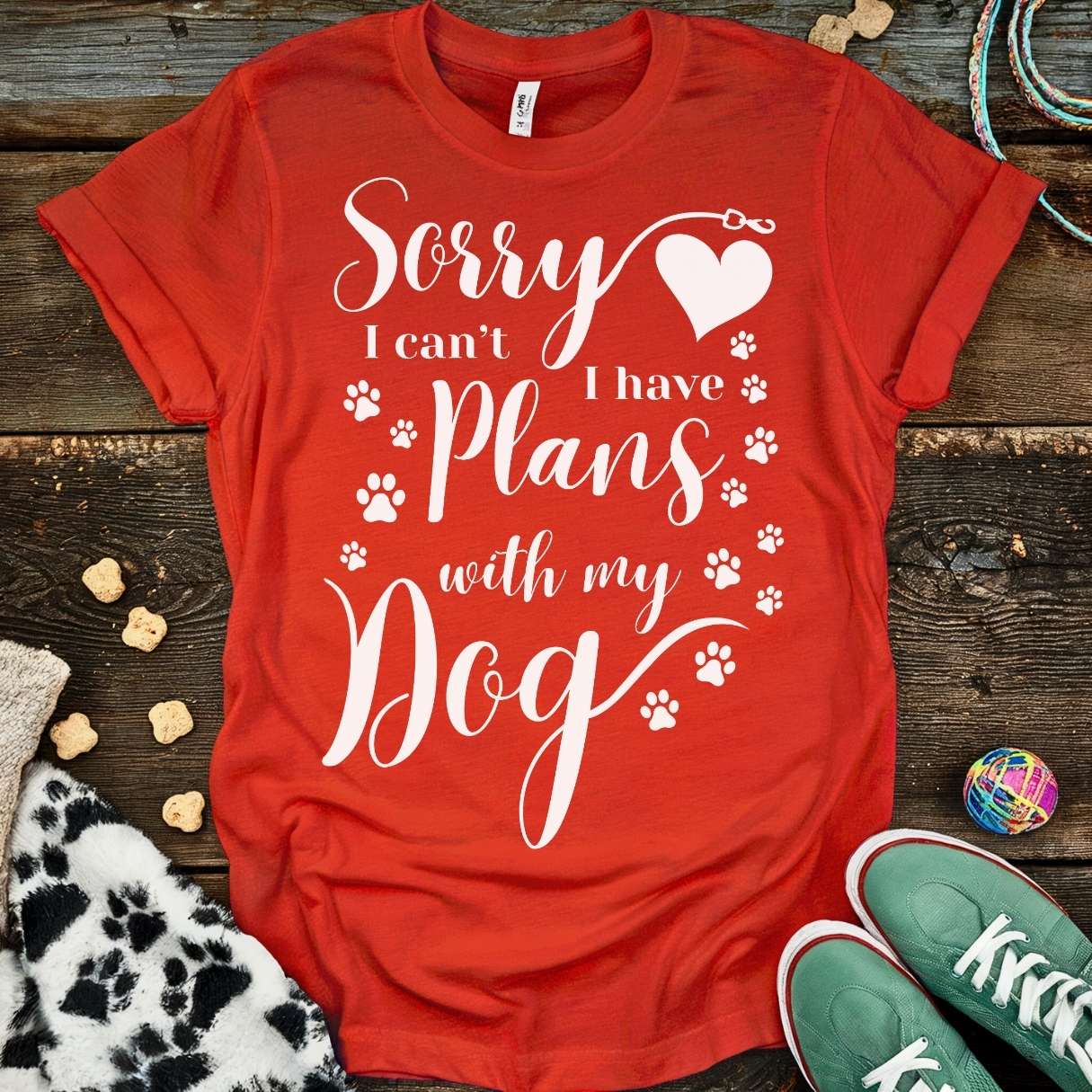 Plans With My Dog T-Shirt Red / S T-Shirt