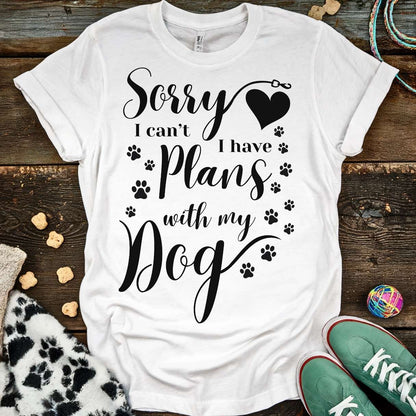 Plans With My Dog T-Shirt White / S T-Shirt