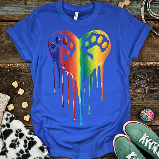 Rainbow Heart T-Shirt Royal / S T-Shirt