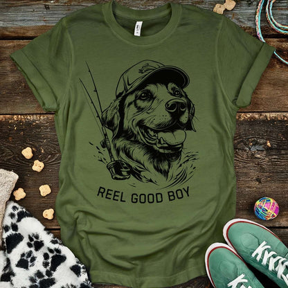 Reel Good Boy T-Shirt Military Green / S T-Shirt