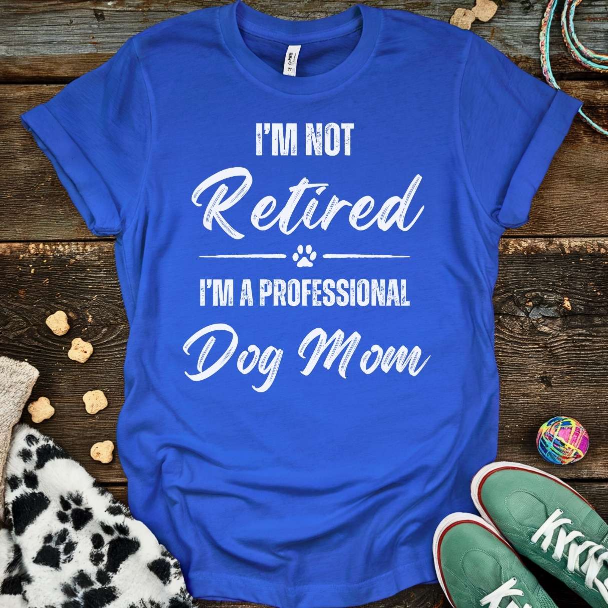 Retired Dog Mom T-Shirt Royal / S T-Shirt