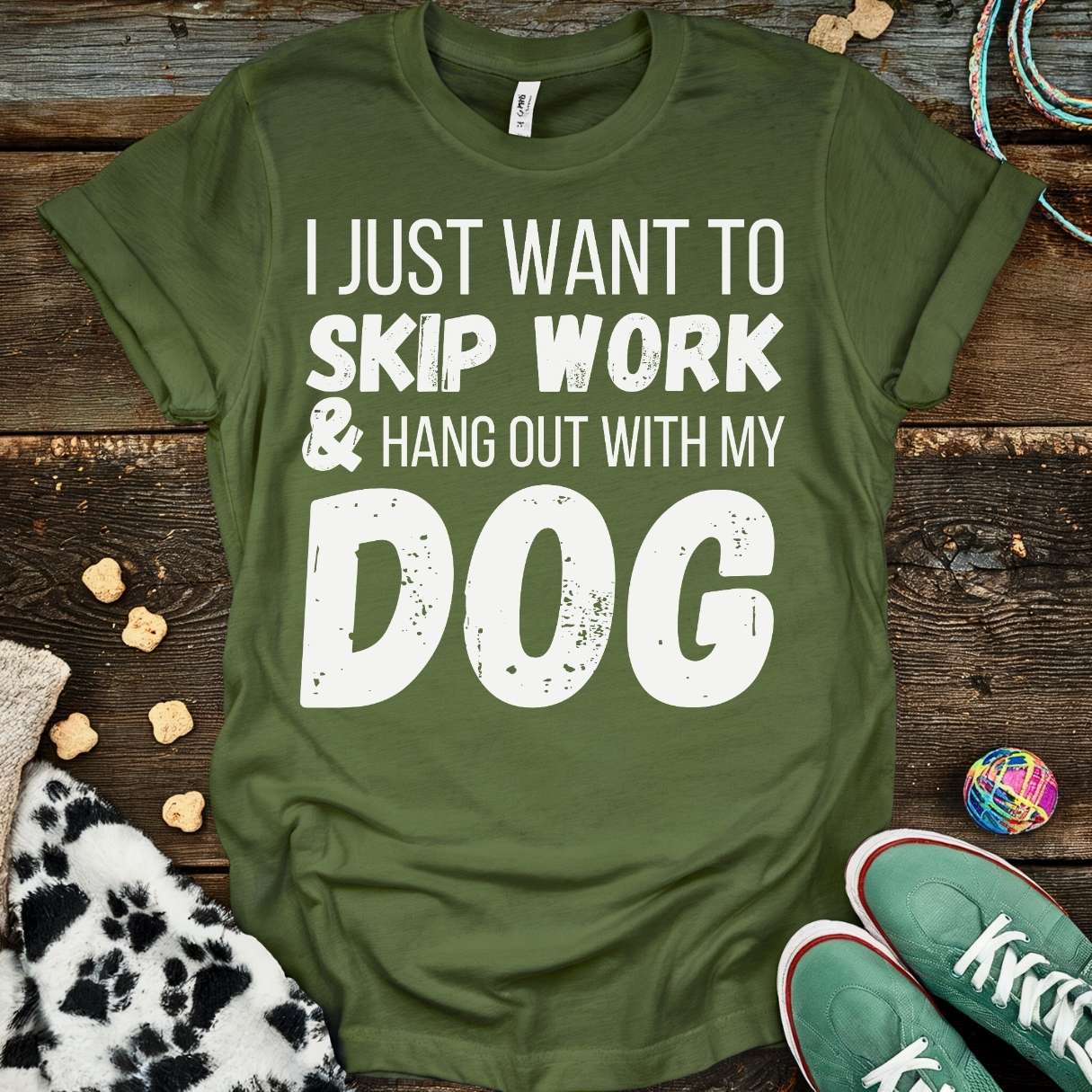 Skip Work T-Shirt Military Green / S T-Shirt