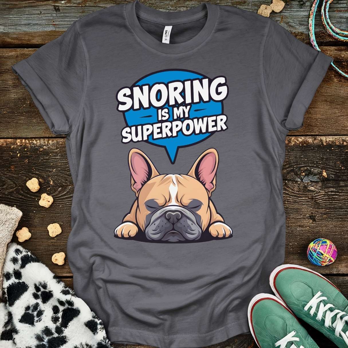 Snoring Superpower T-Shirt Charcoal / S T-Shirt