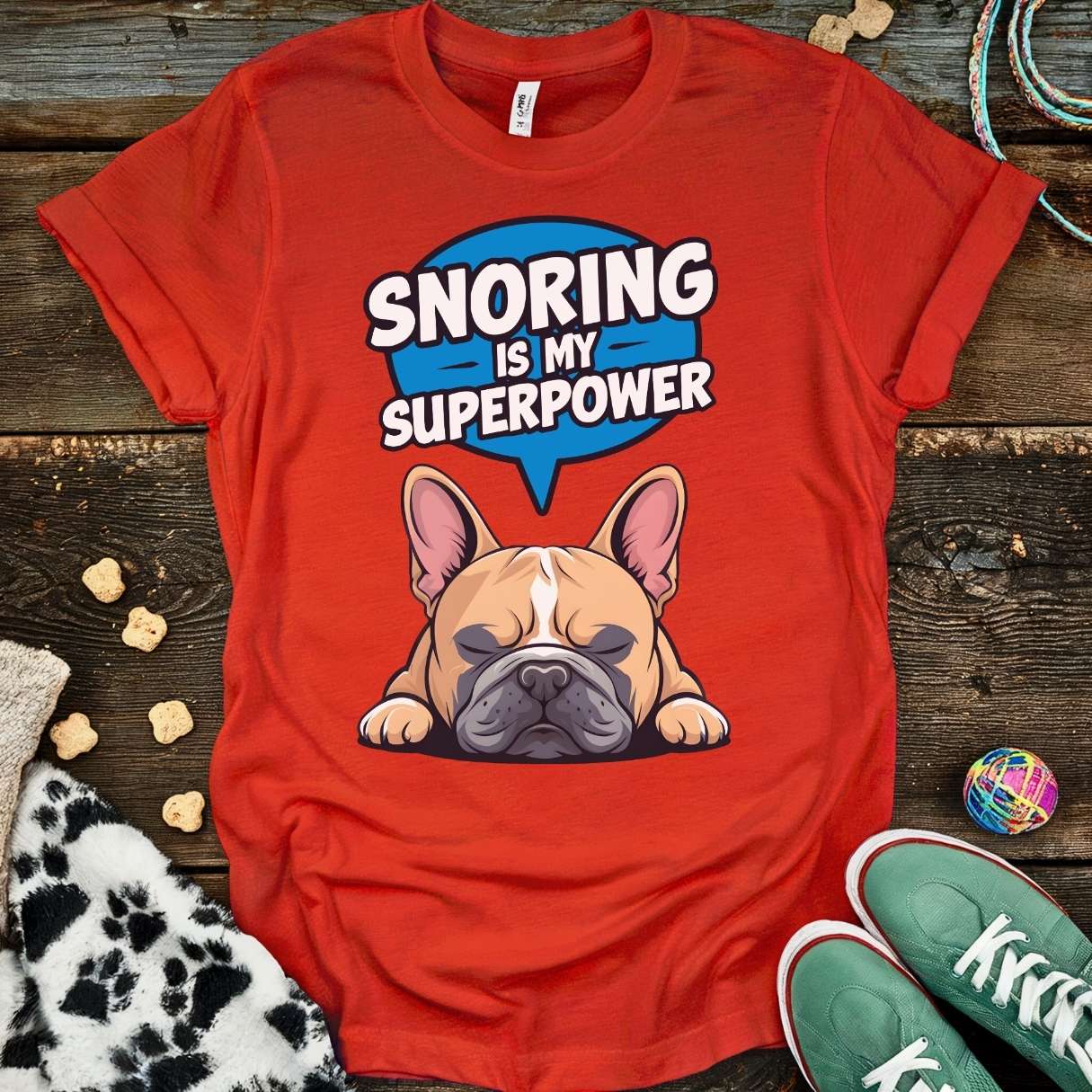 Snoring Superpower T-Shirt Red / S T-Shirt