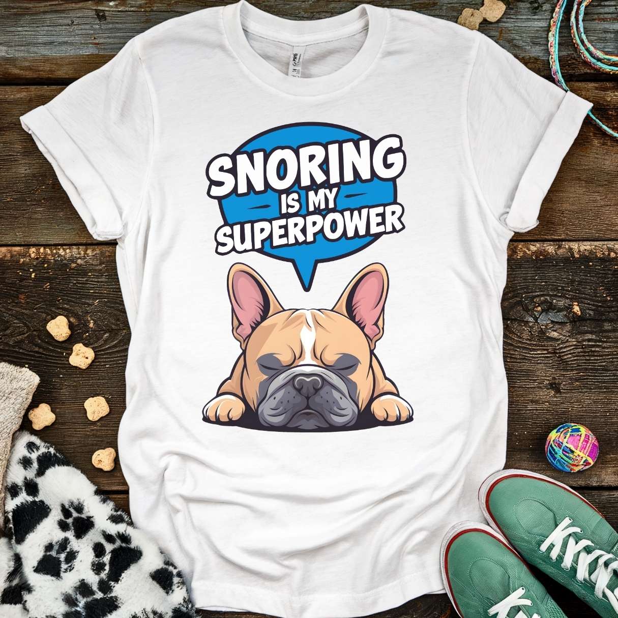 Snoring Superpower T-Shirt White / S T-Shirt