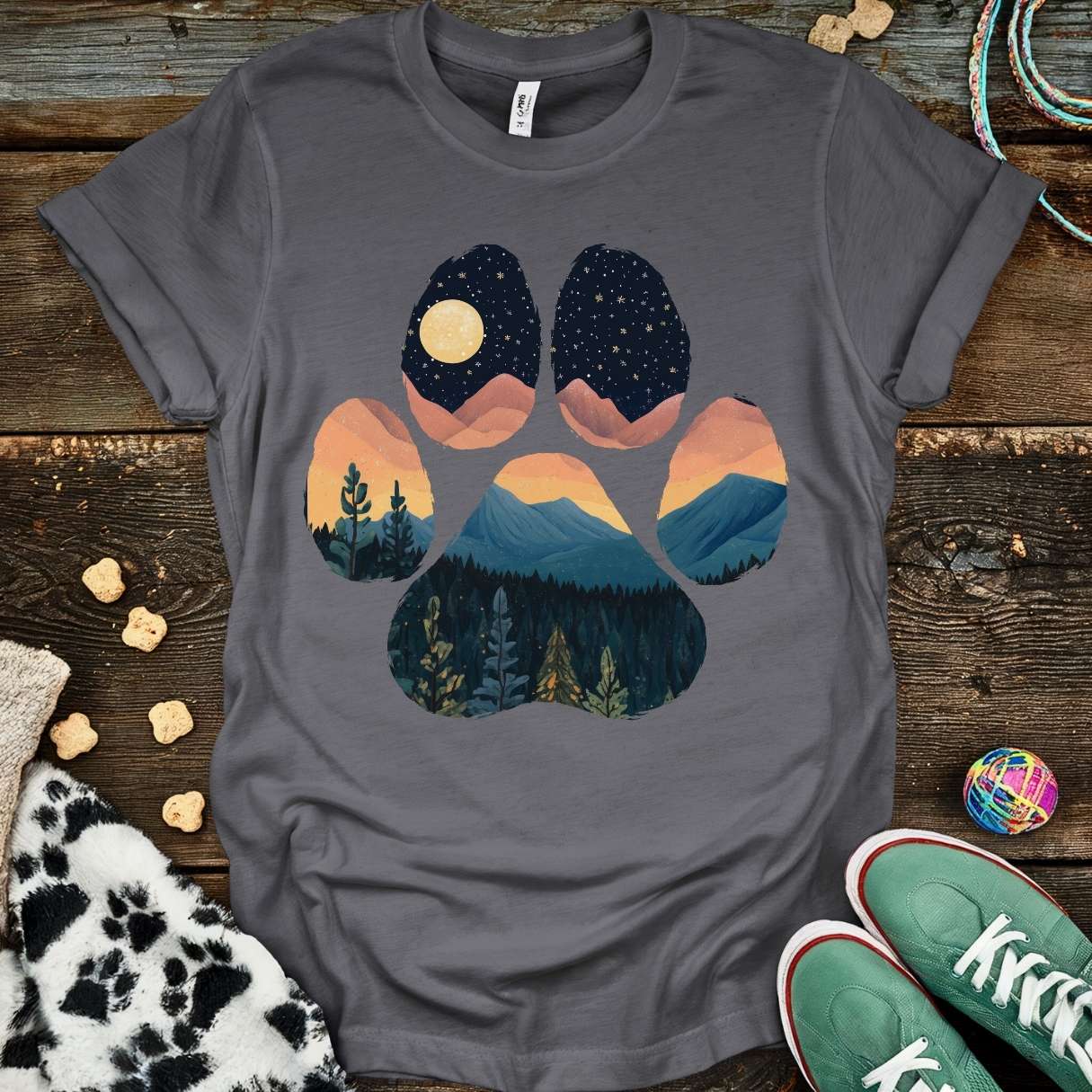 Starry Night T-Shirt Charcoal / S T-Shirt