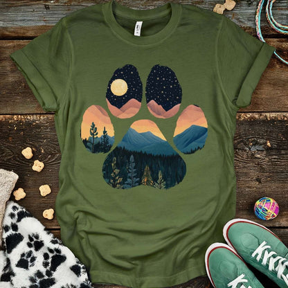 Starry Night T-Shirt Military Green / S T-Shirt