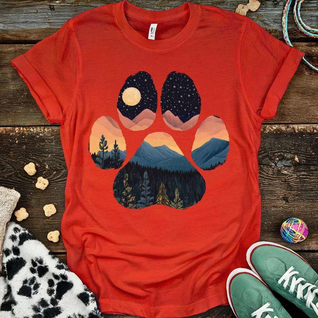 Starry Night T-Shirt Red / S T-Shirt