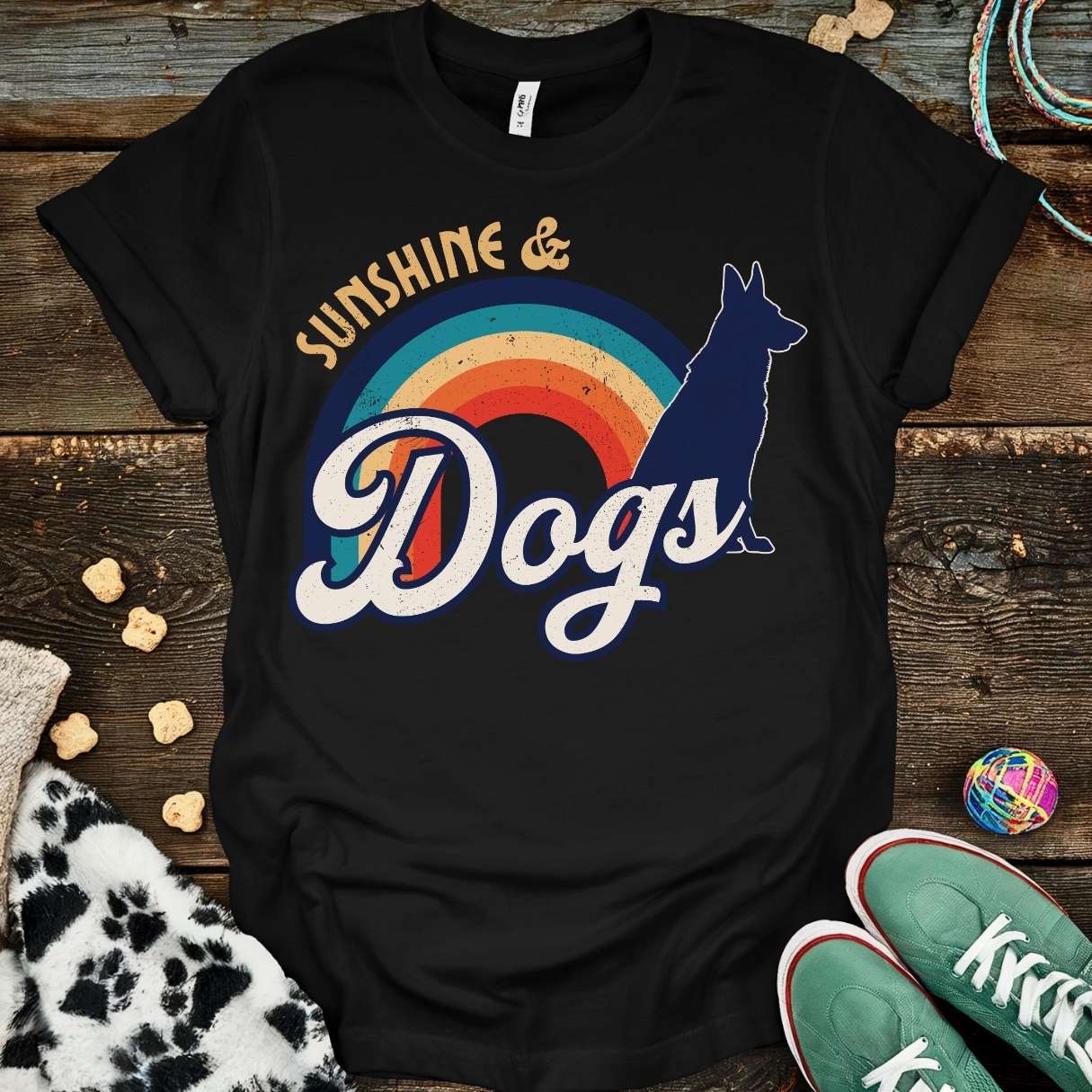 Sunshine Retro T-Shirt Black / S T-Shirt