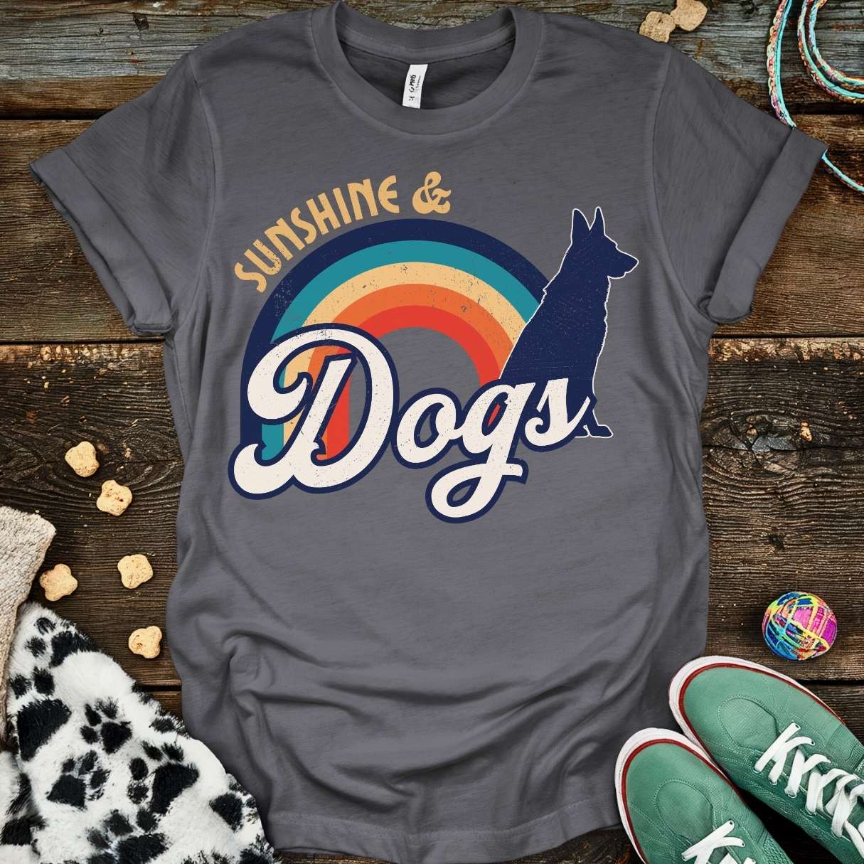 Sunshine Retro T-Shirt Charcoal / S T-Shirt