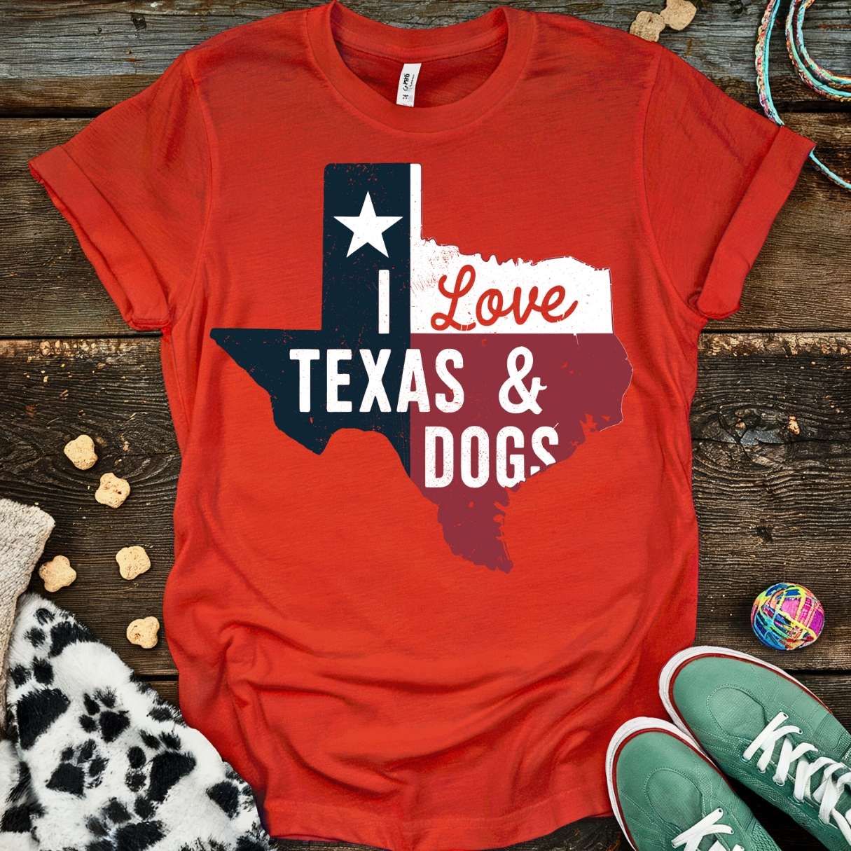 Texas & Dogs T-Shirt Red / S T-Shirt