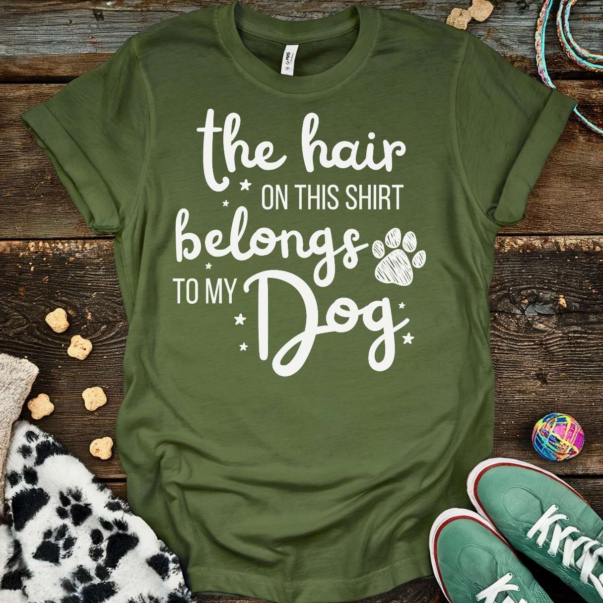 The Hair On This T-Shirt Military Green / S T-Shirt