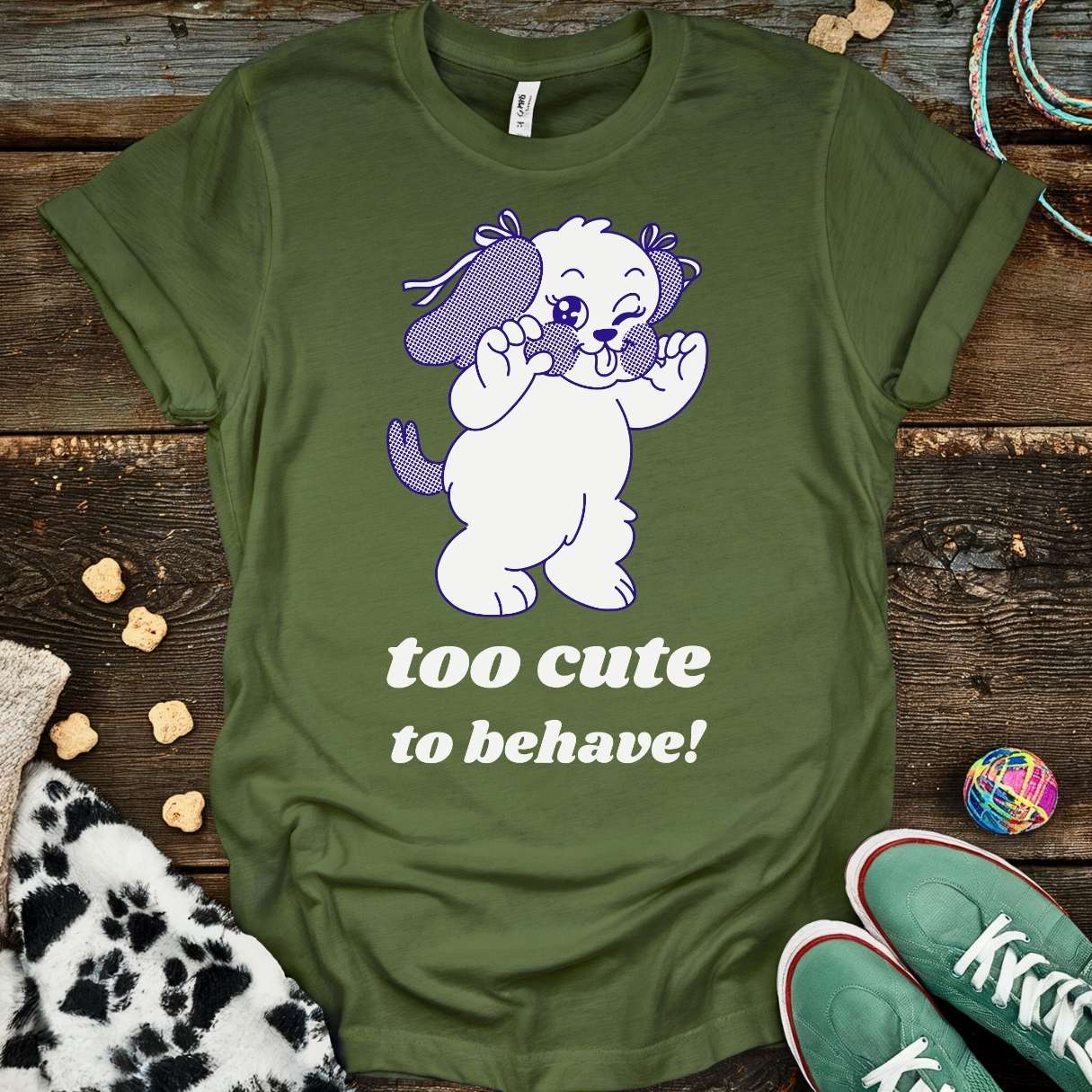 Too Cute T-Shirt Military Green / S T-Shirt