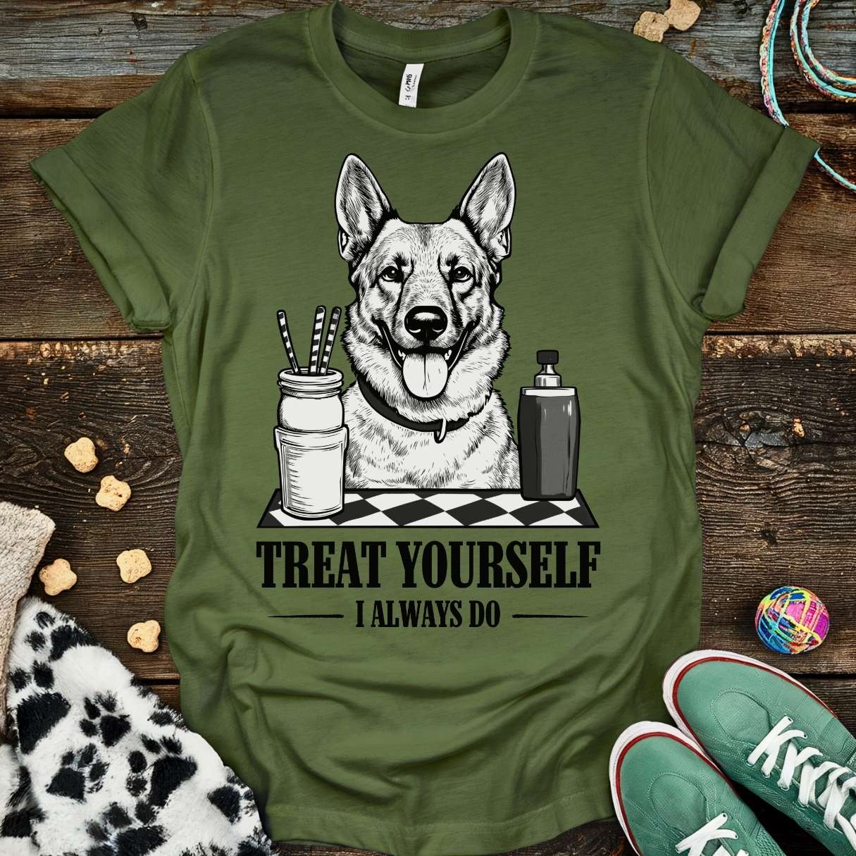 Treat Yourself T-Shirt Military Green / S T-Shirt