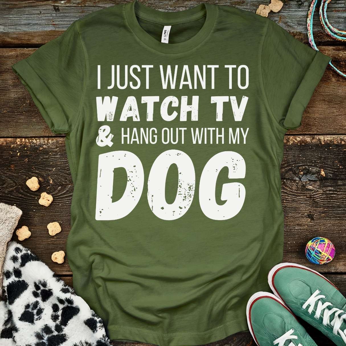 Watch TV T-Shirt Military Green / S T-Shirt