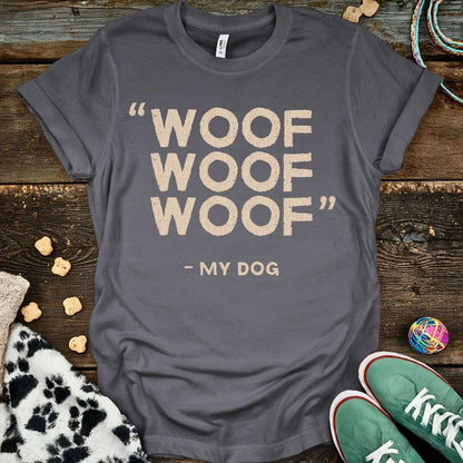 Woof Woof Woof T-Shirt Charcoal / S T-Shirt