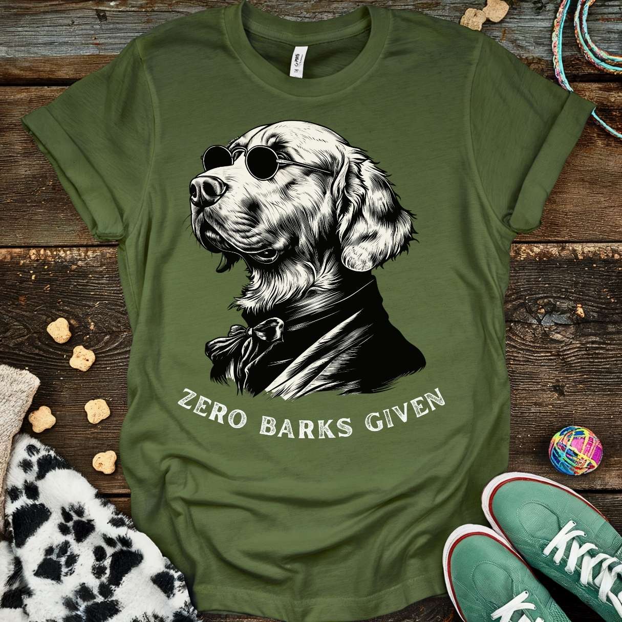 Zero Barks T-Shirt Military Green / S T-Shirt